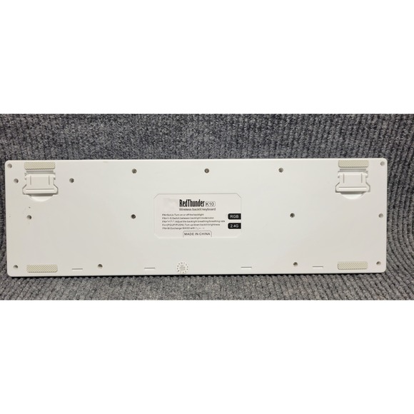 RedThunder K10 Wireless Backlit Gaming Keyboard White RGB 2.4G no mouse & dongle - Picture 2 of 4